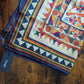 Drake's Orange Buddhist Rider Print Wool-Silk Bandana