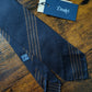 Drakes Black Brown Handmade Striped Silk Tie With Tag