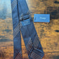 Drakes Black Brown Handmade Striped Silk Tie With Tag