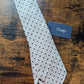 Drakes White Navy Handmade Polka Dot Hand-rolled Silk Tie With Tag