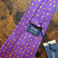 Drakes Red Panda Motif Handmade Tipped Silk Tie With Tag Limited Edition