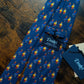 Drakes Blue Bears In Coats Handmade Tipped Silk Tie With Tag Limited Edition