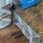 Drakes Light Brown Handmade Striped Silk Tie With Tag