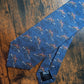 Drakes Horse Riding Navy Handmade Tipped Silk Tie With Tag Limited Edition