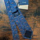 Drakes Horse Riding Navy Handmade Tipped Silk Tie With Tag Limited Edition