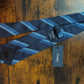 Drakes Dark and Light Blue Handmade Striped Silk Tie With Tag