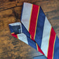 Drakes Navy Red Multicoloured Striped Handmade Silk Tie With Tag