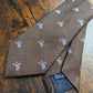 Drake's Vespa Motif Handmade Silk Ties Dark Brown Pink