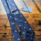 Drake's Vespa Motif Handmade Silk Ties Navy Green