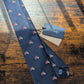 Drake's Vespa Motif Handmade Silk Ties Navy Red