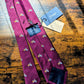 Drake's Vespa Motif Handmade Silk Ties Burgundy Orange