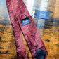 Drake's Burgundy Fox Motif Handmade Silk Ties