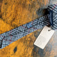 Drakes Grey Red Check Handmade Silk Tie With Tag