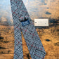 Drakes Grey Red Check Handmade Silk Tie With Tag