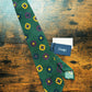 Drakes Dark Green Geometric Handmade Silk Tie With Tag