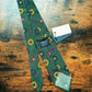 Drakes Dark Green Geometric Handmade Silk Tie With Tag
