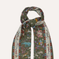 Drake's Green Summer Mughal Print Wool Silk Scarf Limited Edition