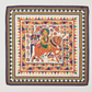 Drake's Orange Buddhist Rider Print Wool-Silk Bandana