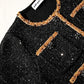 Self-Portrait Sequin Knit Crop Cardigan