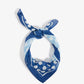 Drakes Blue Square Polka Dot Spot Print Cotton-Silk Bandana Limited Edition