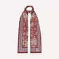 Drake's Burgundy Mughal Elephants Print Wool-Silk Scarf Limited Edition