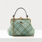Limited Vivienne Westwood Green Tweed Frame Purse Crossbody Bag