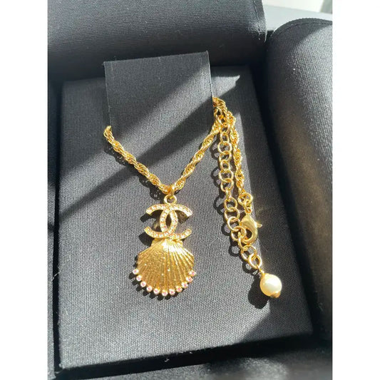 Chanel CC Logo Limited Edition Shell Necklace