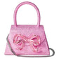 Self-portrait The Bow Micro in Pink Rhinestone