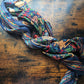 Drake's Navy Mythical Animals Print Wool Silk Scarf Limited Edition