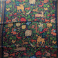 Drake's Navy Mythical Animals Print Wool Silk Scarf Limited Edition