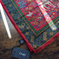 Drake's Red Green Mythical Animals Print Wool Silk Scarf Limited Edition