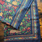 Drake's Navy Mythical Animals Print Wool Silk Scarf Limited Edition