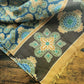 Drake's Medallion Wool Silk Print Scarf
