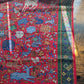 Drake's Red Green Mythical Animals Print Wool Silk Scarf Limited Edition
