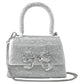 Self-portrait Silver Rhinestone Micro Bow Bag With A Detachable Shoulder Strap