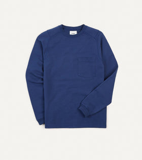 Navy Cotton Long-Sleeve Hiking Sweatshirt